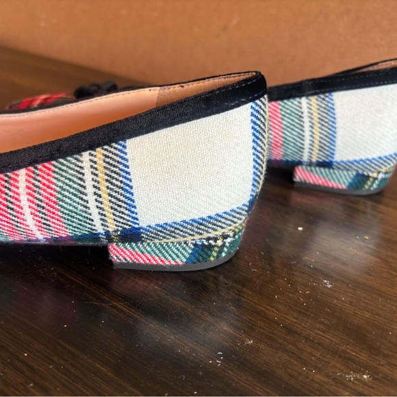 J. Crew Pointed-toe bow flats in snowy Stewart tartan size 8.5 - Picture 6 of 6